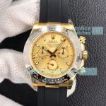 Noob Factory Swiss 4130 Copy Rolex Daytona 904L Watch Yellow Gold Dial